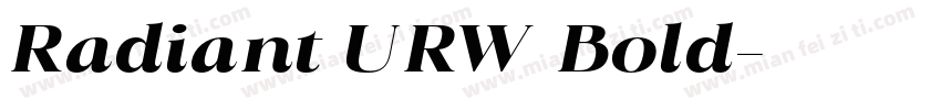Radiant URW Bold字体转换